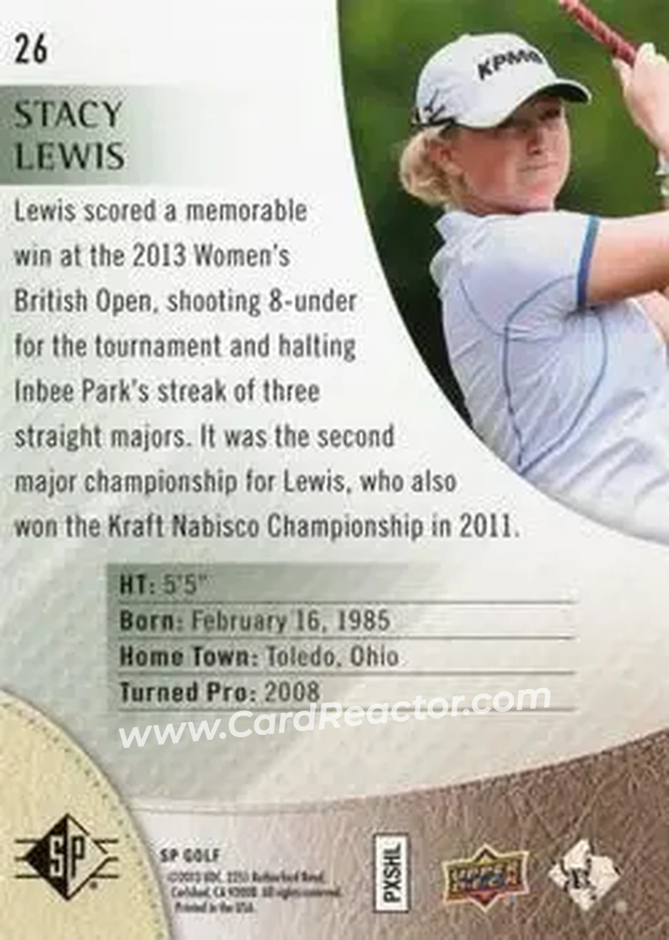 2014 SP #26 - Stacy Lewis - Back