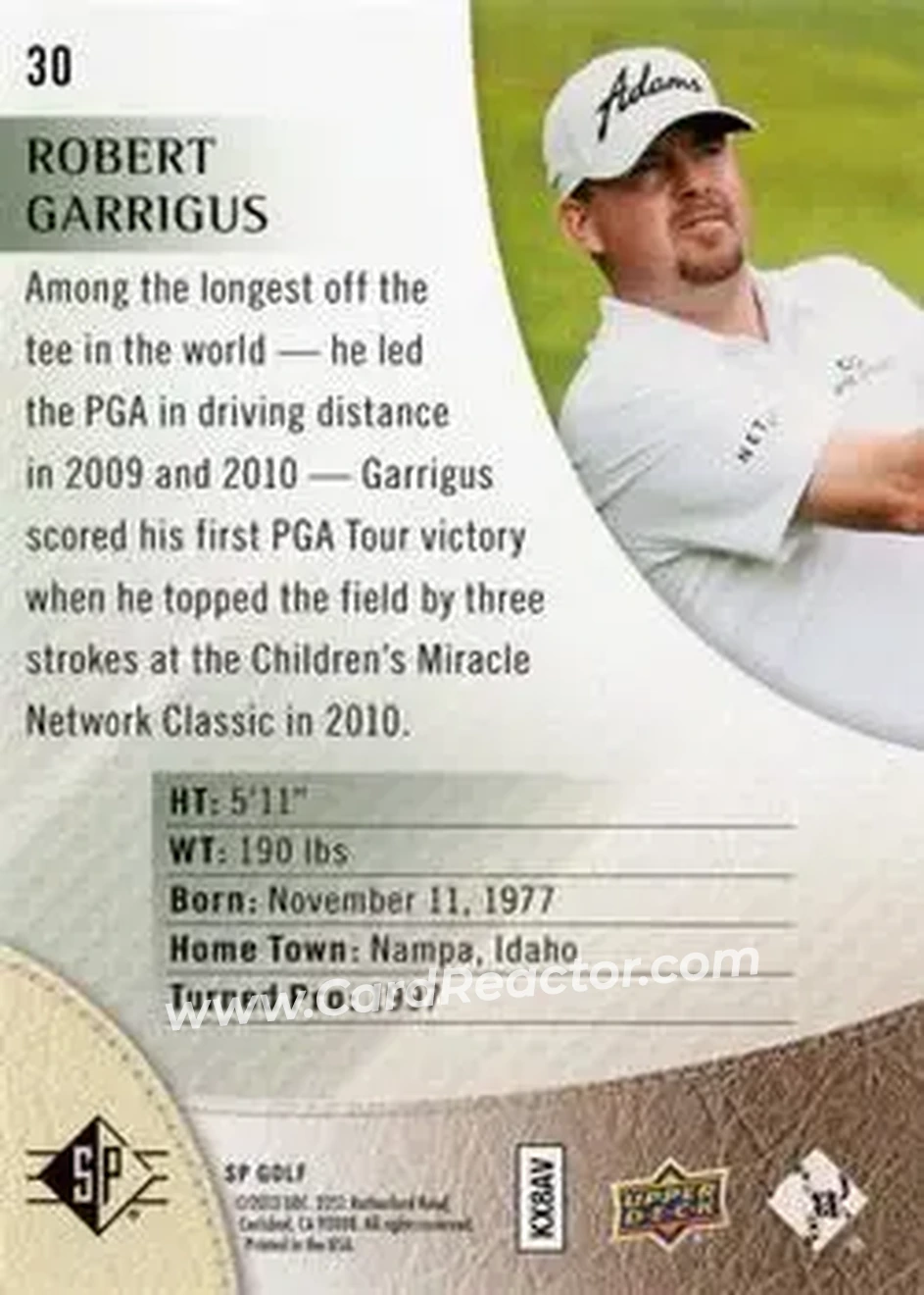 2014 SP #30 - Robert Garrigus - Back