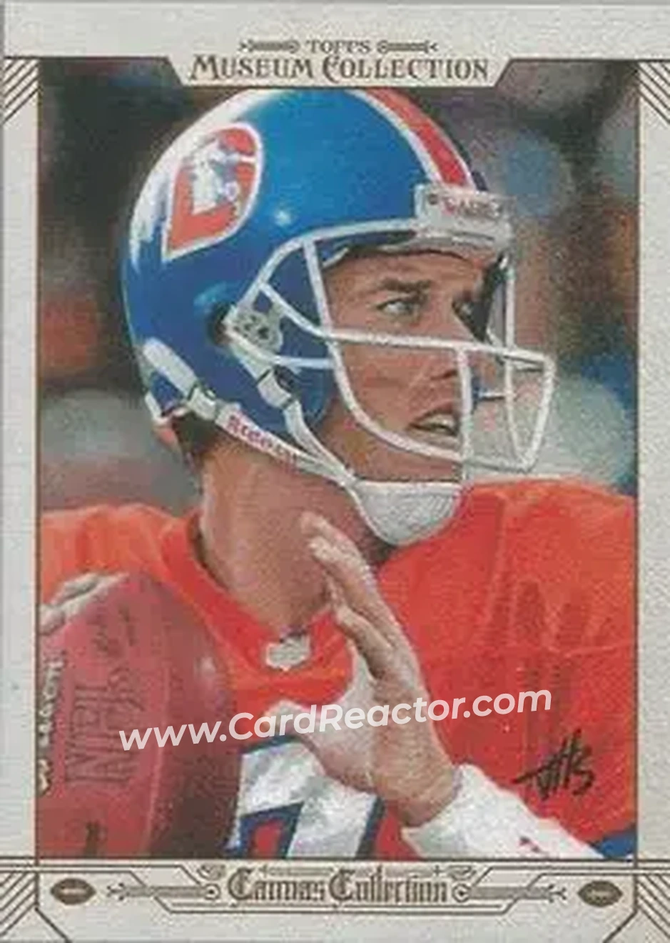 2014 Topps Museum Collection - Canvas Collection #CC-JE - John Elway - Denver Broncos - Front 2014 Topps Museum Collection - Canvas Collection #CC-JE - John Elway - Denver Broncos - Front