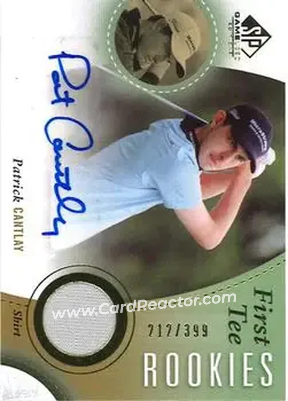 2014 SP Game Used #36 - Patrick Cantlay - Front