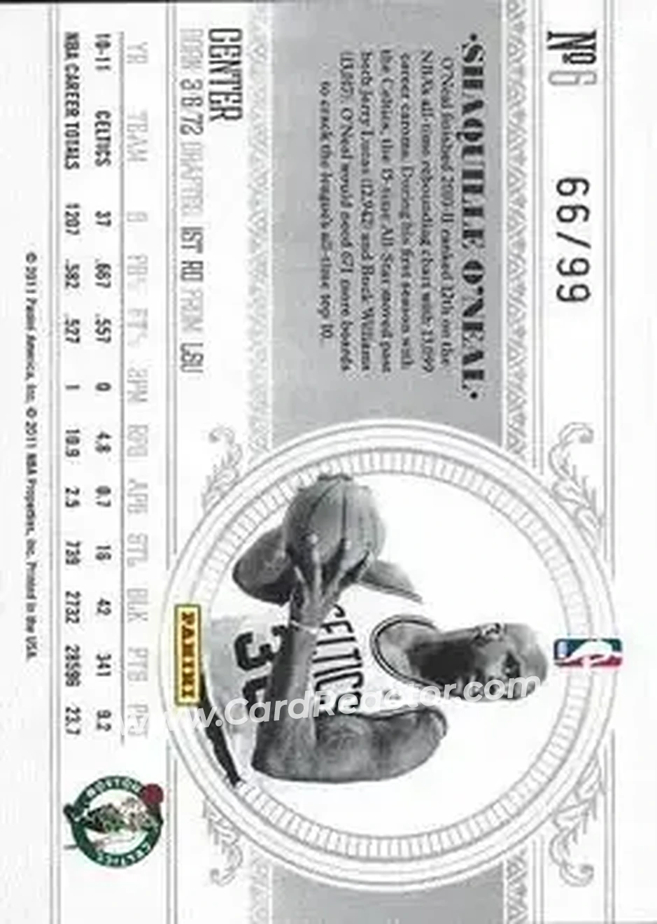 Back of Shaquille O'Neal