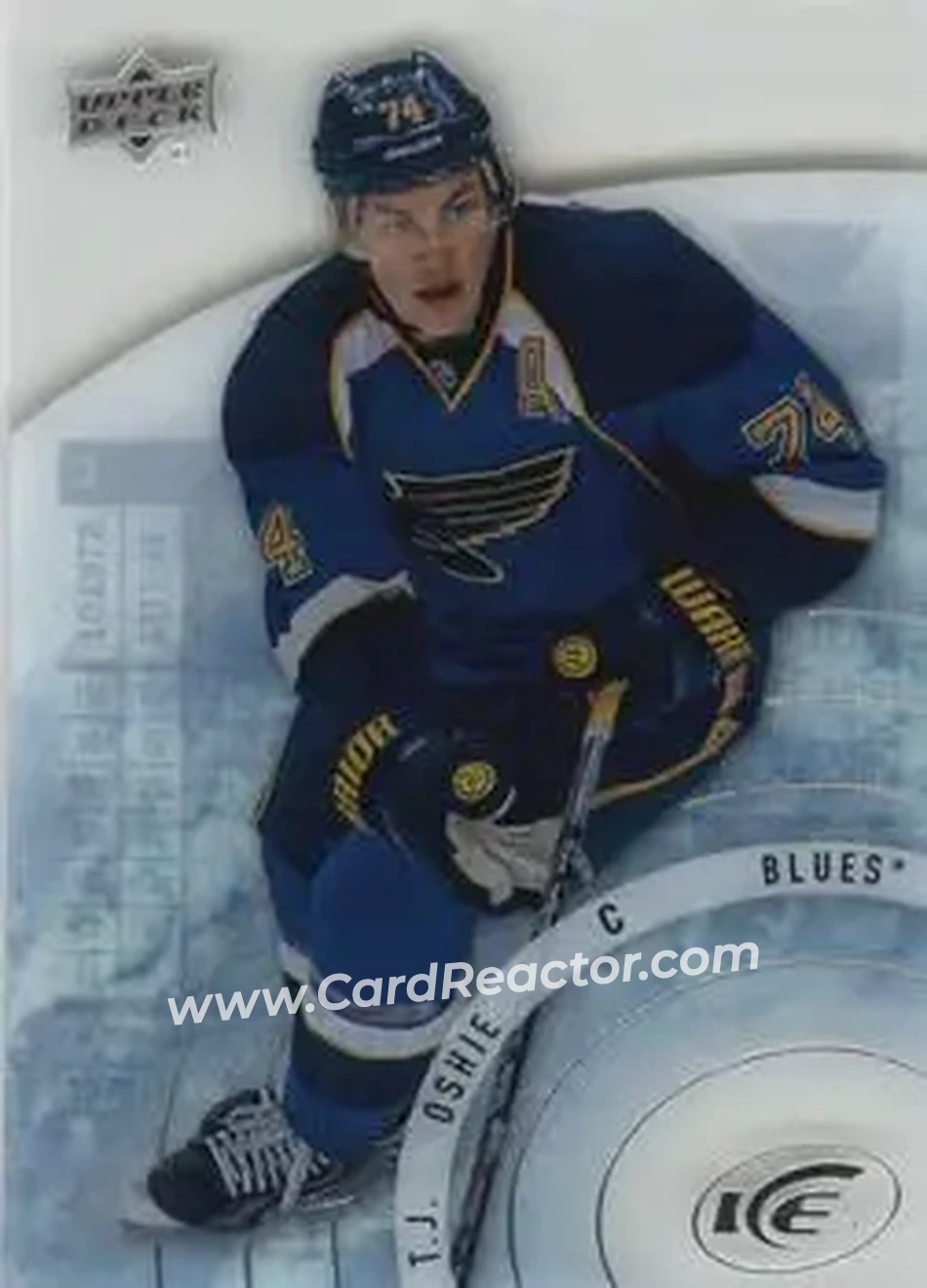 2014-15 Upper Deck Ice #25 - T.J. Oshie - St. Louis Blues - Front 2014-15 Upper Deck Ice #25 - T.J. Oshie - St. Louis Blues - Front