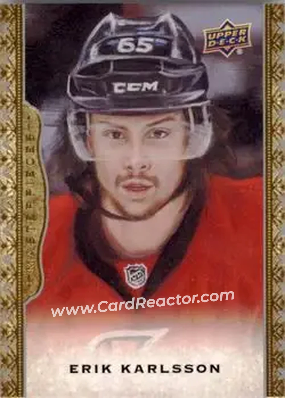 2014-15 Upper Deck Masterpieces #23 - Erik Karlsson - Ottawa Senators - Front