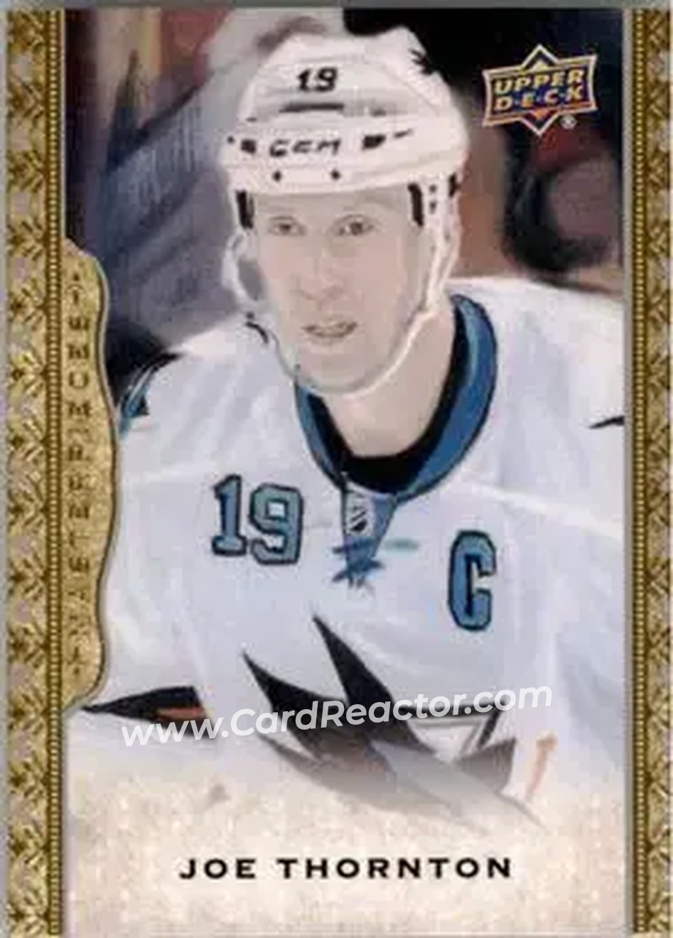 2014-15 Upper Deck Masterpieces #27 - Joe Thornton - San Jose Sharks - Front