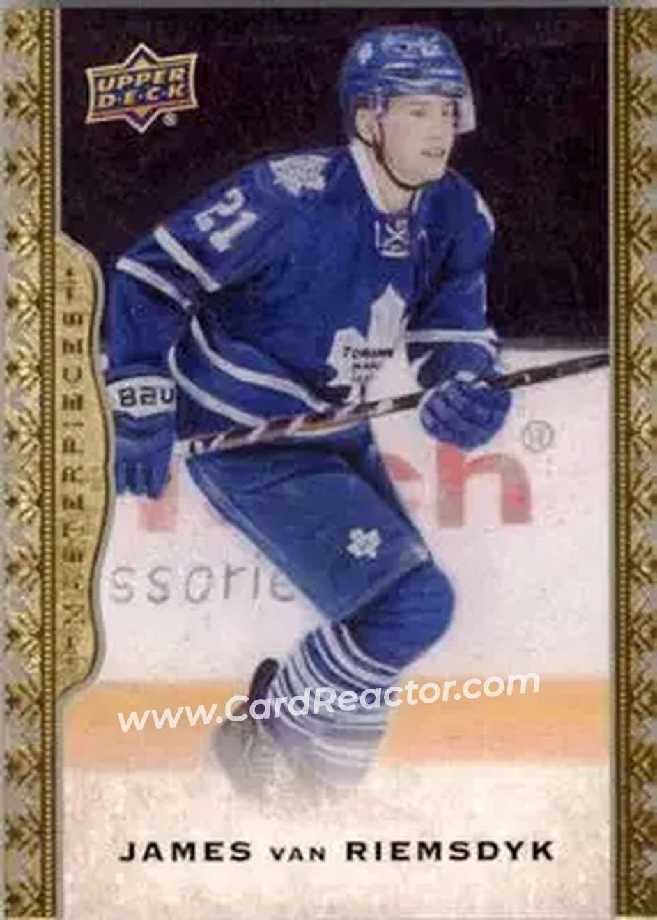 2014-15 Upper Deck Masterpieces #30 - James van Riemsdyk - Toronto Maple Leafs - Front 2014-15 Upper Deck Masterpieces #30 - James van Riemsdyk - Toronto Maple Leafs - Front
