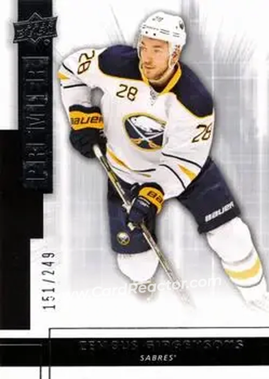 2014-15 Upper Deck Premier #54 - Zemgus Girgensons - Buffalo Sabres - Front