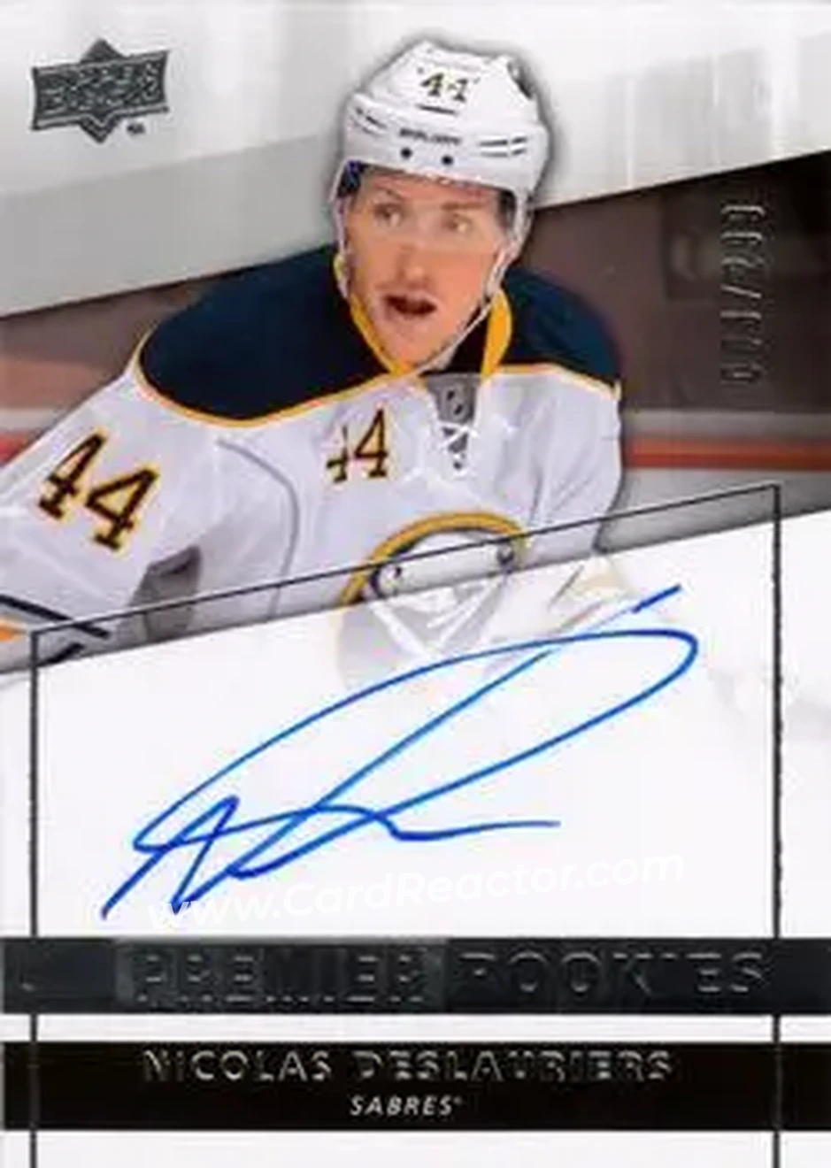2014-15 Upper Deck Premier #65 - Nicolas Deslauriers - Buffalo Sabres - Front