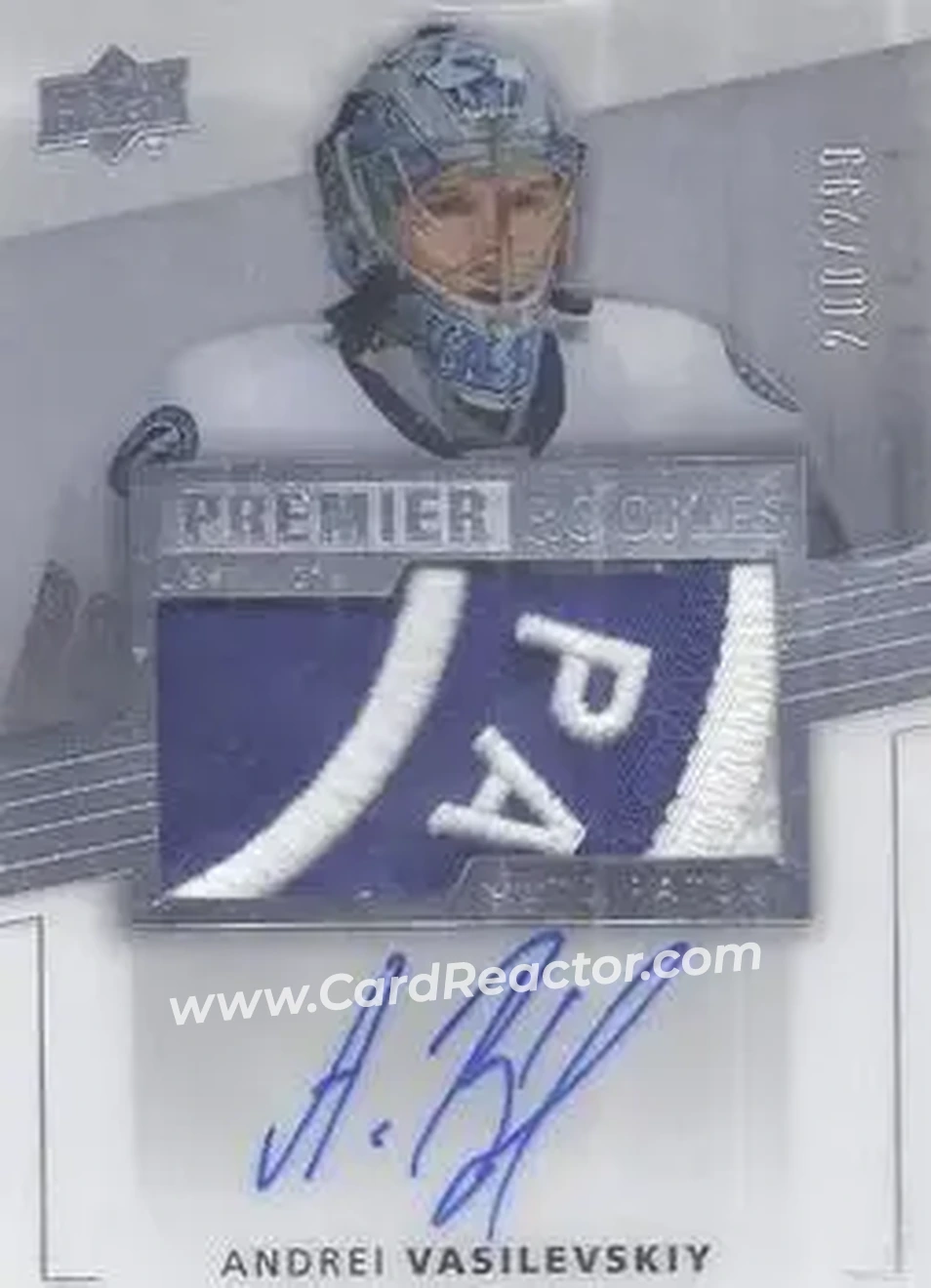 2014-15 Upper Deck Premier #81 - Andrei Vasilevskiy - Tampa Bay Lightning - Front