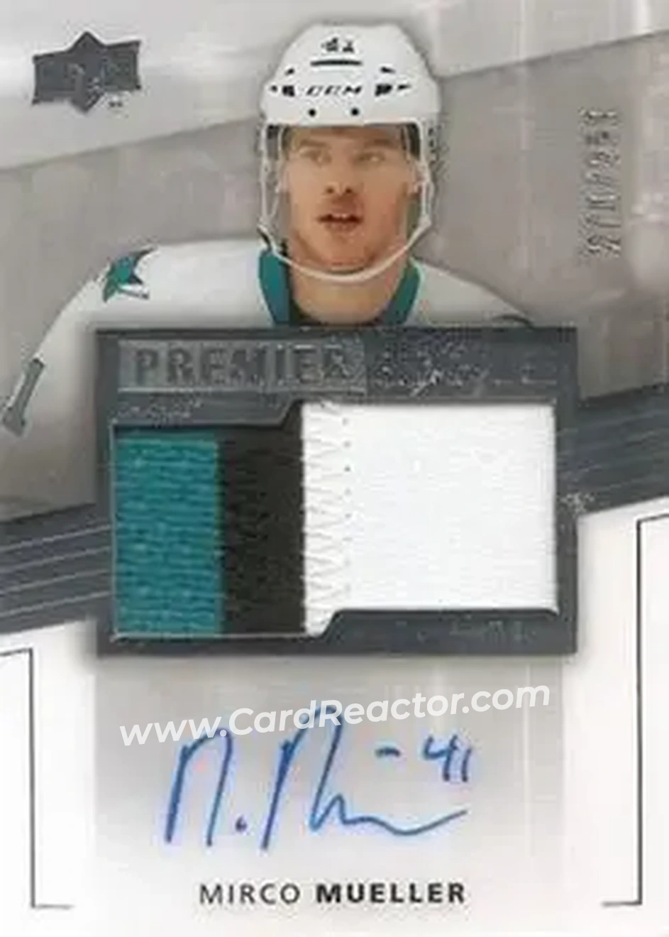 2014-15 Upper Deck Premier #90 - Mirco Mueller - San Jose Sharks - Front