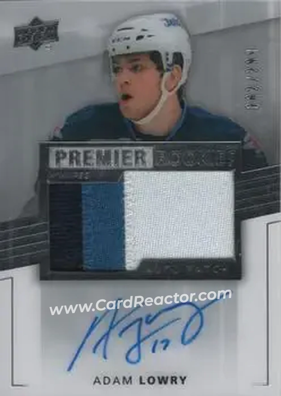 2014-15 Upper Deck Premier #91 - Adam Lowry - Winnipeg Jets - Front 2014-15 Upper Deck Premier #91 - Adam Lowry - Winnipeg Jets - Front