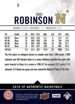 Back of David Robinson
