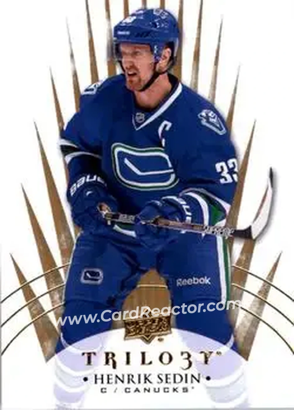 2014-15 Upper Deck Trilogy #29 - Henrik Sedin - Vancouver Canucks - Front