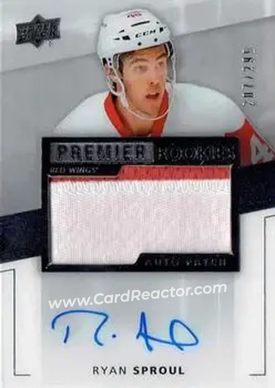 2014-15 Upper Deck Premier #105 - Ryan Sproul - Detroit Red Wings - Front