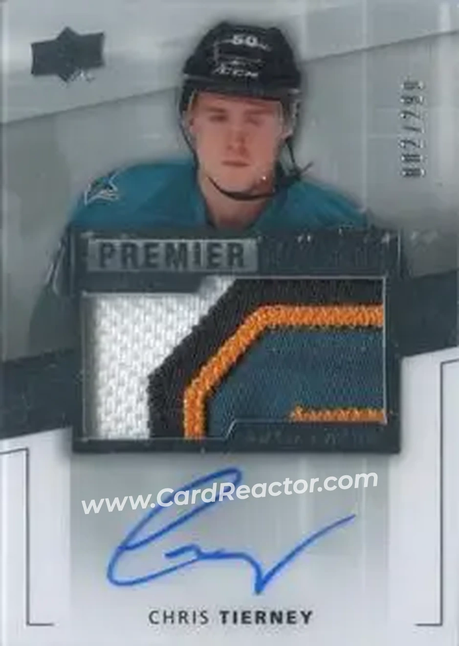 2014-15 Upper Deck Premier #109 - Chris Tierney - San Jose Sharks - Front