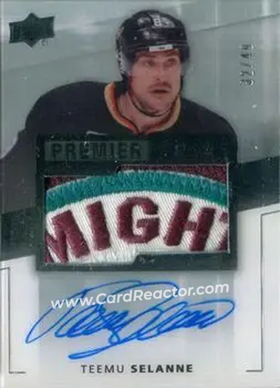 2014-15 Upper Deck Premier #128 - Teemu Selanne - Anaheim Ducks - Front