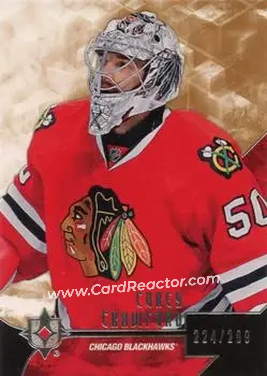 2014-15 Upper Deck Ultimate Collection #10 - Corey Crawford - Chicago Blackhawks - Front