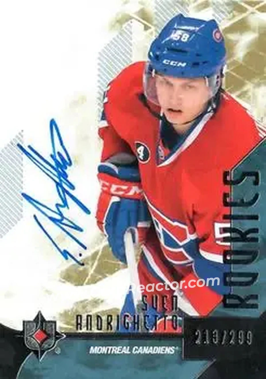 2014-15 Upper Deck Ultimate Collection #79 - Sven Andrighetto - Montreal Canadiens - Front