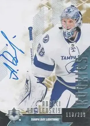 2014-15 Upper Deck Ultimate Collection #90 - Andrei Vasilevskiy - Tampa Bay Lightning