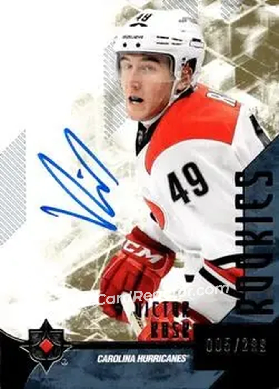 2014-15 Upper Deck Ultimate Collection #99 - Victor Rask - Carolina Hurricanes - Front