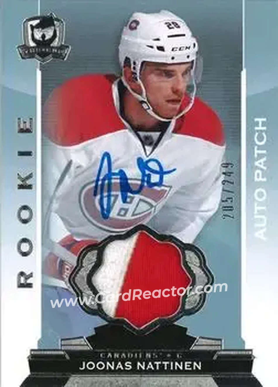 2014-15 Upper Deck The Cup #101 - Joonas Nattinen - Montreal Canadiens