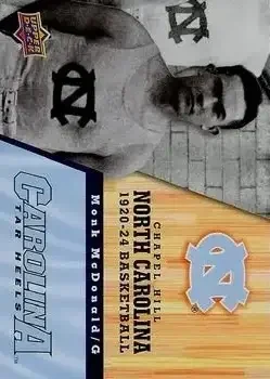2010-11 Upper Deck North Carolina Tar Heels #3 Monk McDonald