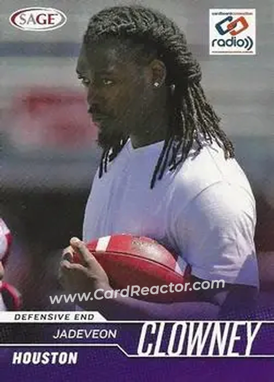 2014 Sage Cardboard Connection Radio National Connection #N5 - Jadeveon Clowney - Houston Texans - Front
