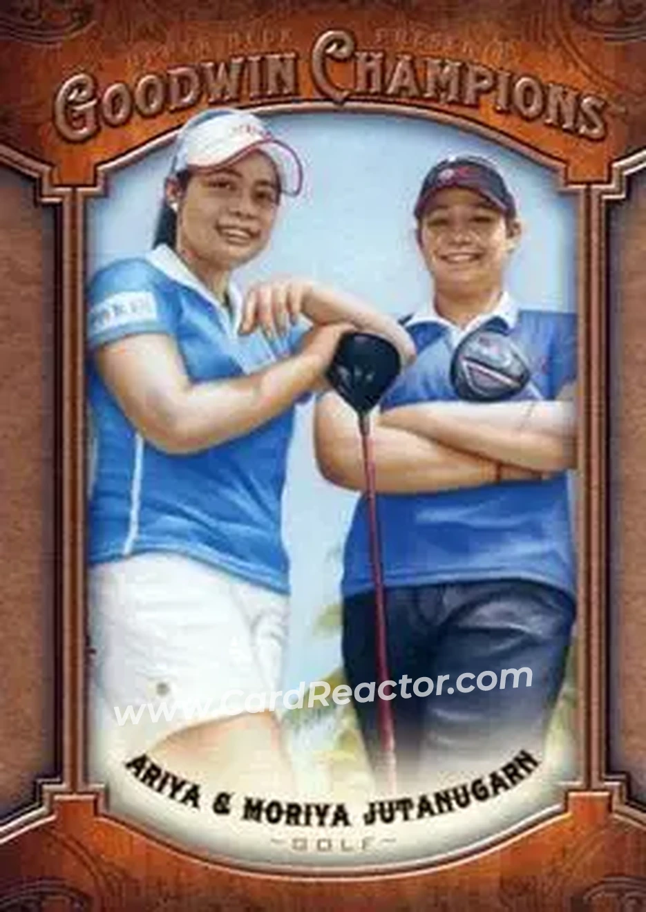 2014 Upper Deck Goodwin Champions #6 - Ariya Jutanugarn - Moriya Jutanugarn - Front