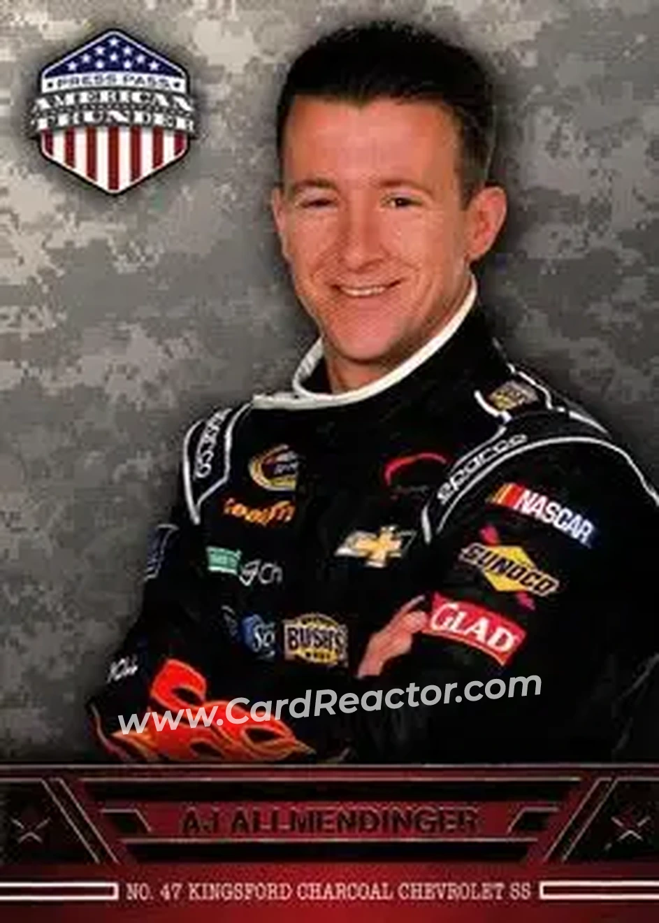 2014 Press Pass American Thunder #1 - AJ Allmendinger - JTG Daugherty Racing - Front