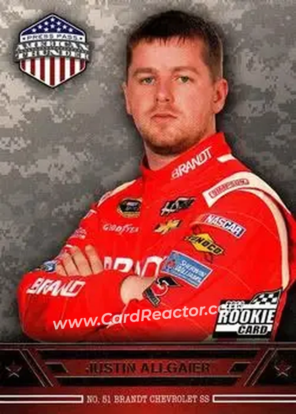 2014 Press Pass American Thunder #2 - Justin Allgaier - HScott Motorsports - Front