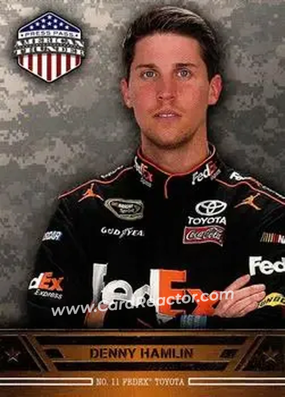 2014 Press Pass American Thunder #16 - Denny Hamlin - Joe Gibbs Racing - Front