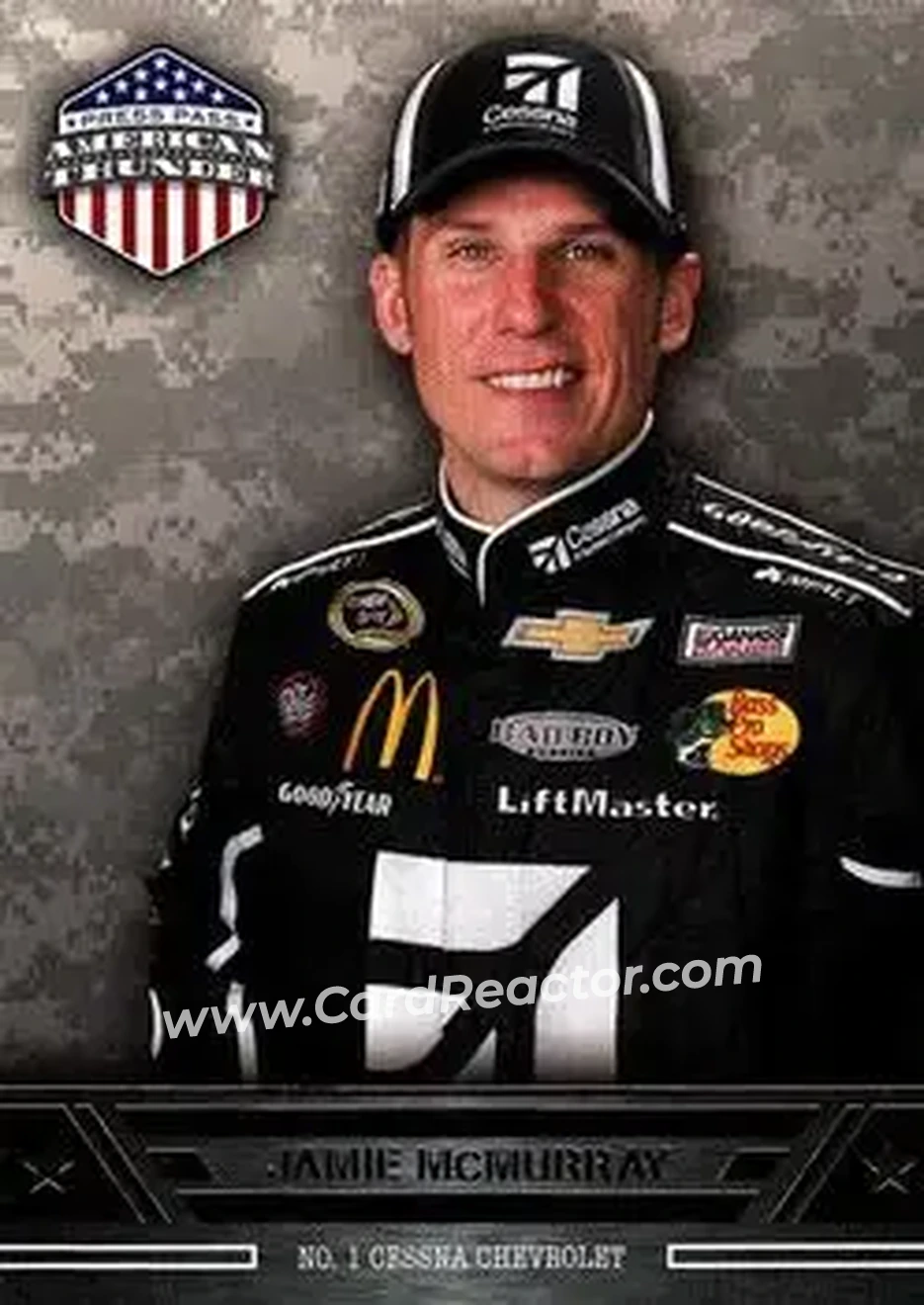 2014 Press Pass American Thunder #26 - Jamie McMurray - Chip Ganassi Racing with Felix Sabates - Front