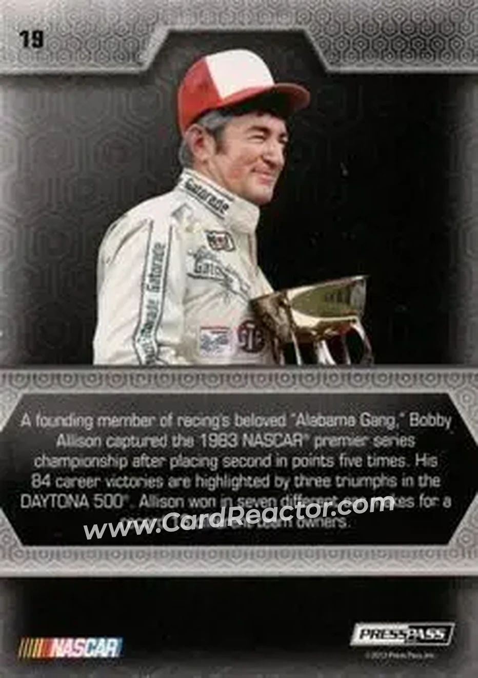 2014 Press Pass Five Star #19 - Bobby Allison - DiGard Motorsports - Back