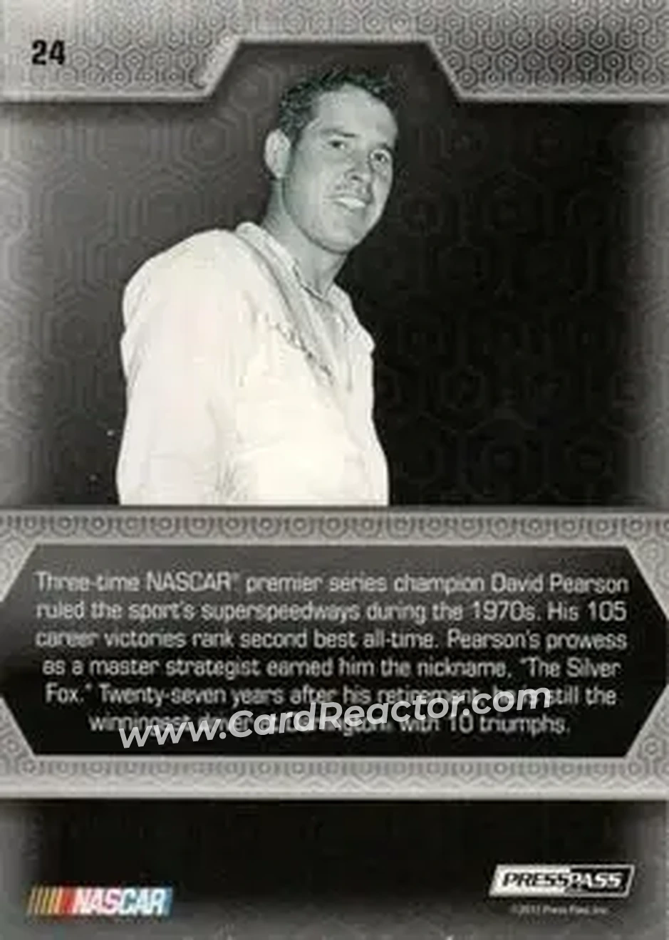 2014 Press Pass Five Star - Holofoil #24 - David Pearson - Holman-Moody - Back