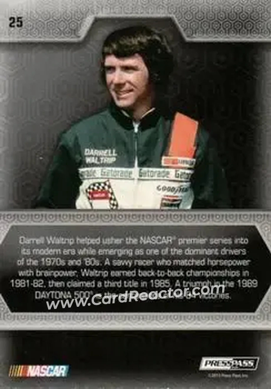 2014 Press Pass Five Star - Holofoil #25 - Darrell Waltrip - DARWAL, Inc. - Back