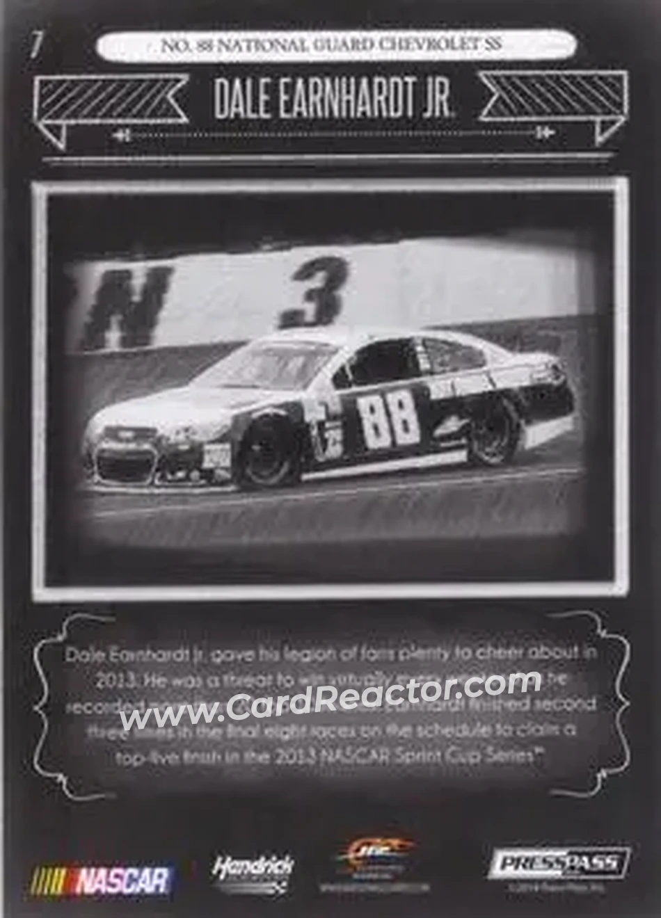 2014 Press Pass Total Memorabilia #7 - Dale Earnhardt Jr - Hendrick Motorsports - Back