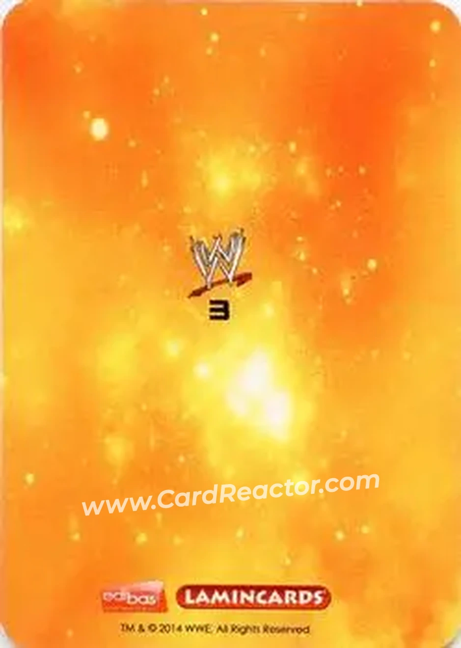 2014 Edibas WWE Lamincards #3 - Alberto Del Rio - Back