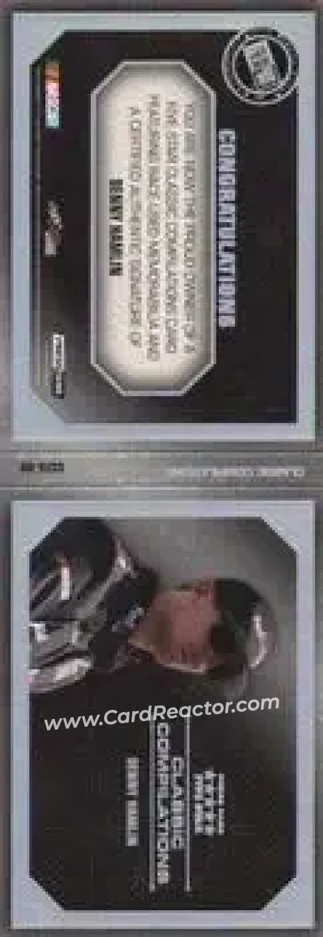 2014 Press Pass Five Star - Classic Compilation Autographs Holofoil #CCFS-DH - Denny Hamlin - Joe Gibbs Racing - Back 2014 Press Pass Five Star - Classic Compilation Autographs Holofoil #CCFS-DH - Denny Hamlin - Joe Gibbs Racing - Back