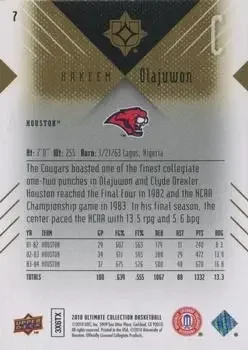 Back of Hakeem Olajuwon