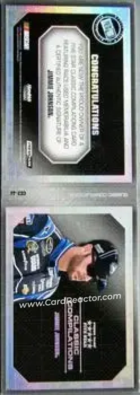 2014 Press Pass Five Star - Classic Compilation Autographs Holofoil Dual Swatch #CC2-JJ - Jimmie Johnson - Hendrick Motorsports - Back