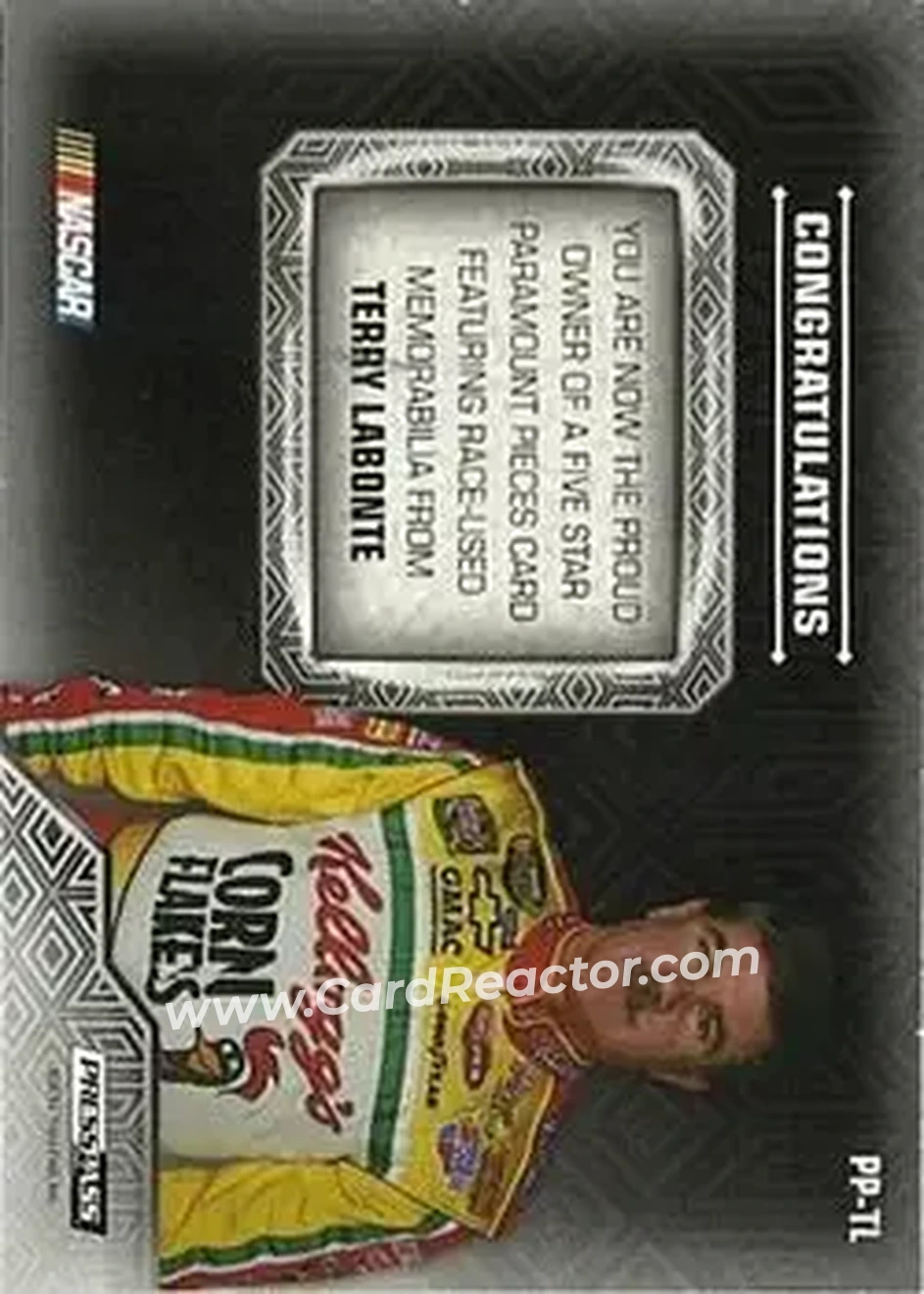 2014 Press Pass Five Star - Paramount Pieces Melting Patch #PP-TL - Terry Labonte - Hendrick Motorsports - Back