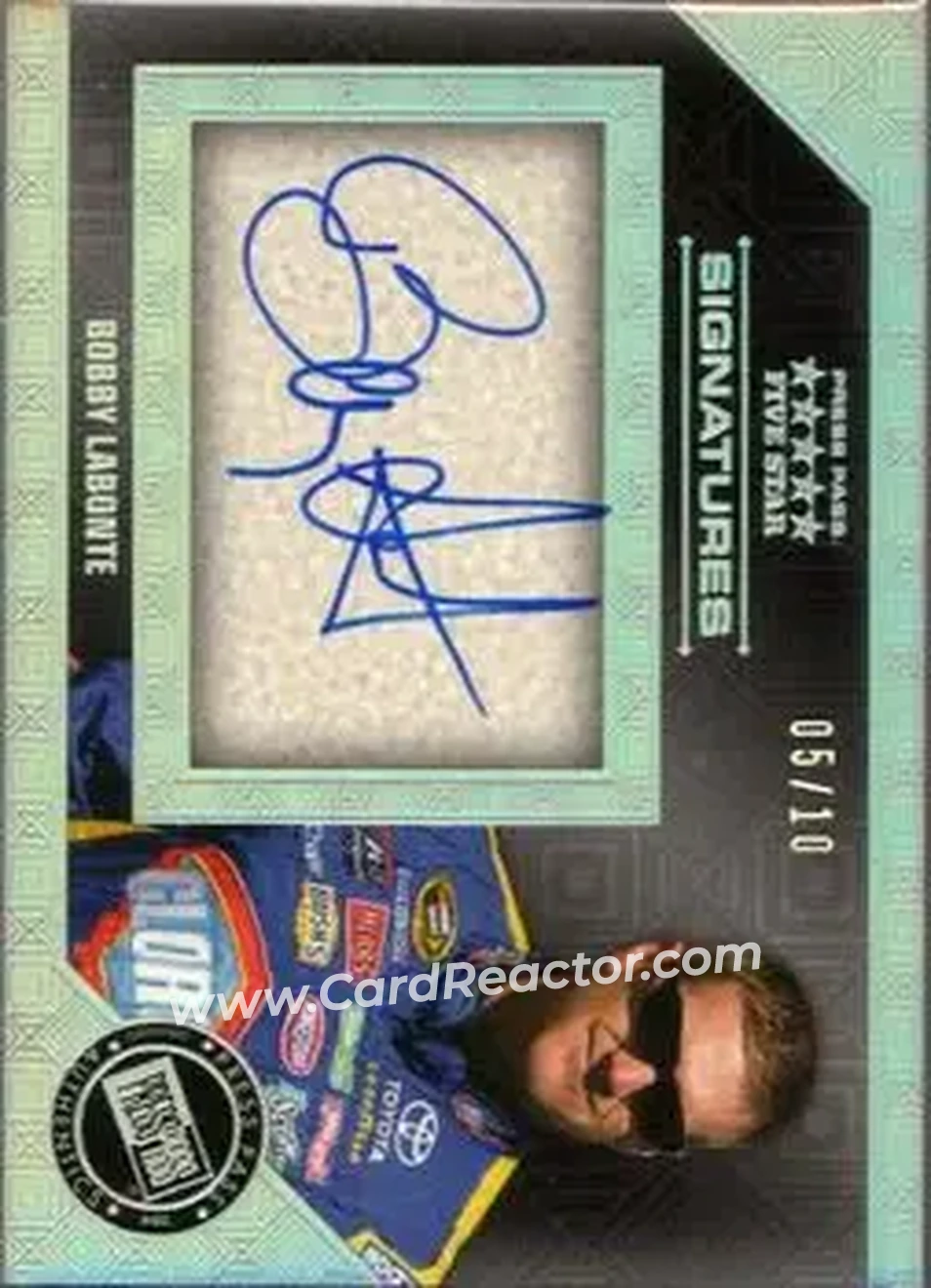 2014 Press Pass Five Star - Five Star Signatures Holofoil #FSS-BL - Bobby Labonte - JTG Daugherty Racing - Front 2014 Press Pass Five Star - Five Star Signatures Holofoil #FSS-BL - Bobby Labonte - JTG Daugherty Racing - Front