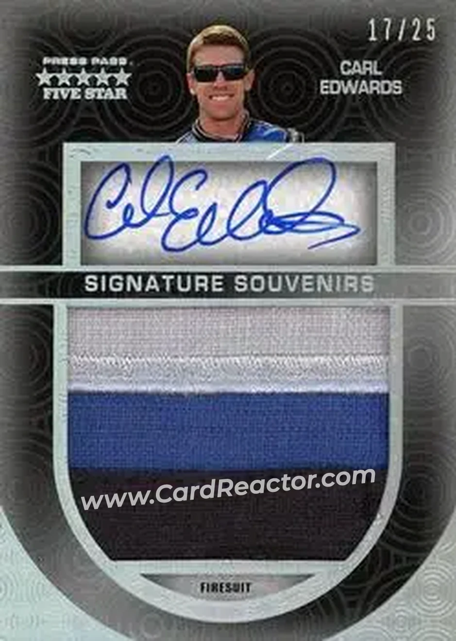 2014 Press Pass Five Star - Signature Souvenirs Holofoil #SS-CE - Carl Edwards - Roush Fenway Racing - Front