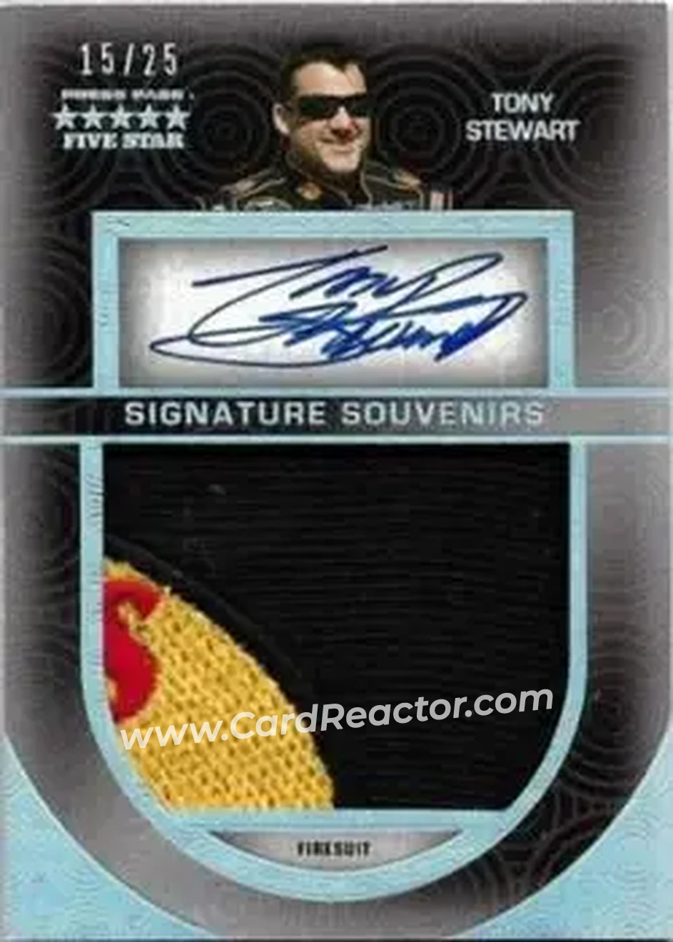 2014 Press Pass Five Star - Signature Souvenirs Holofoil #SS-TS - Tony Stewart - Stewart-Haas Racing - Front 2014 Press Pass Five Star - Signature Souvenirs Holofoil #SS-TS - Tony Stewart - Stewart-Haas Racing - Front