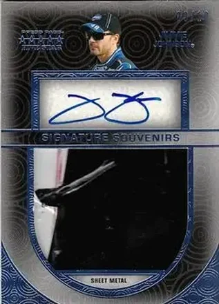 2014 Press Pass Five Star - Signature Souvenirs Blue #SS-JJ - Jimmie Johnson - Hendrick Motorsports