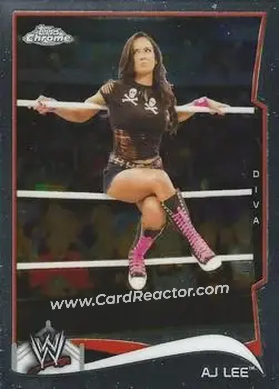 2014 Topps Chrome WWE #1 - AJ Lee - Front