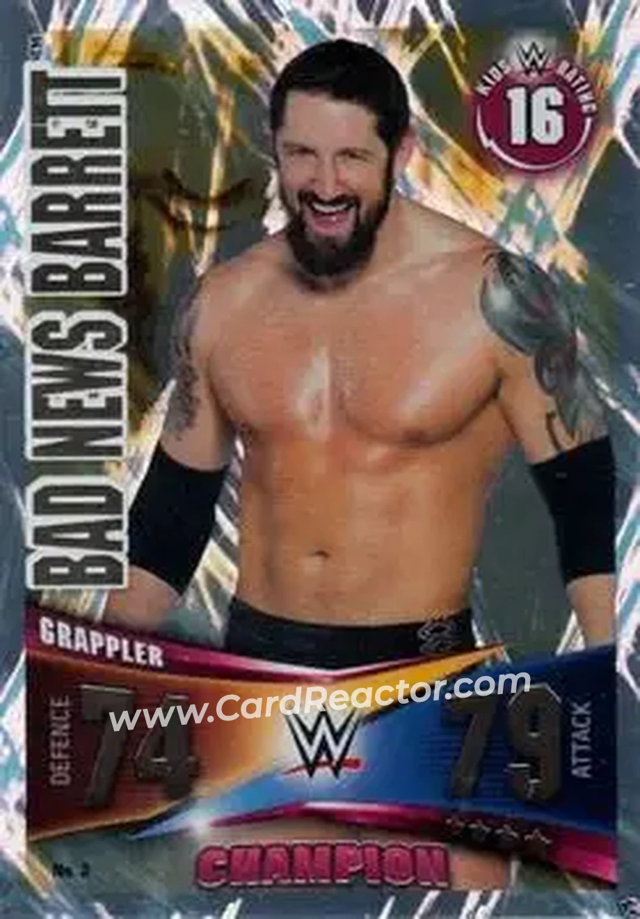 2014 Topps Slam Attax Rivals #2 - Bad News Barrett - Front