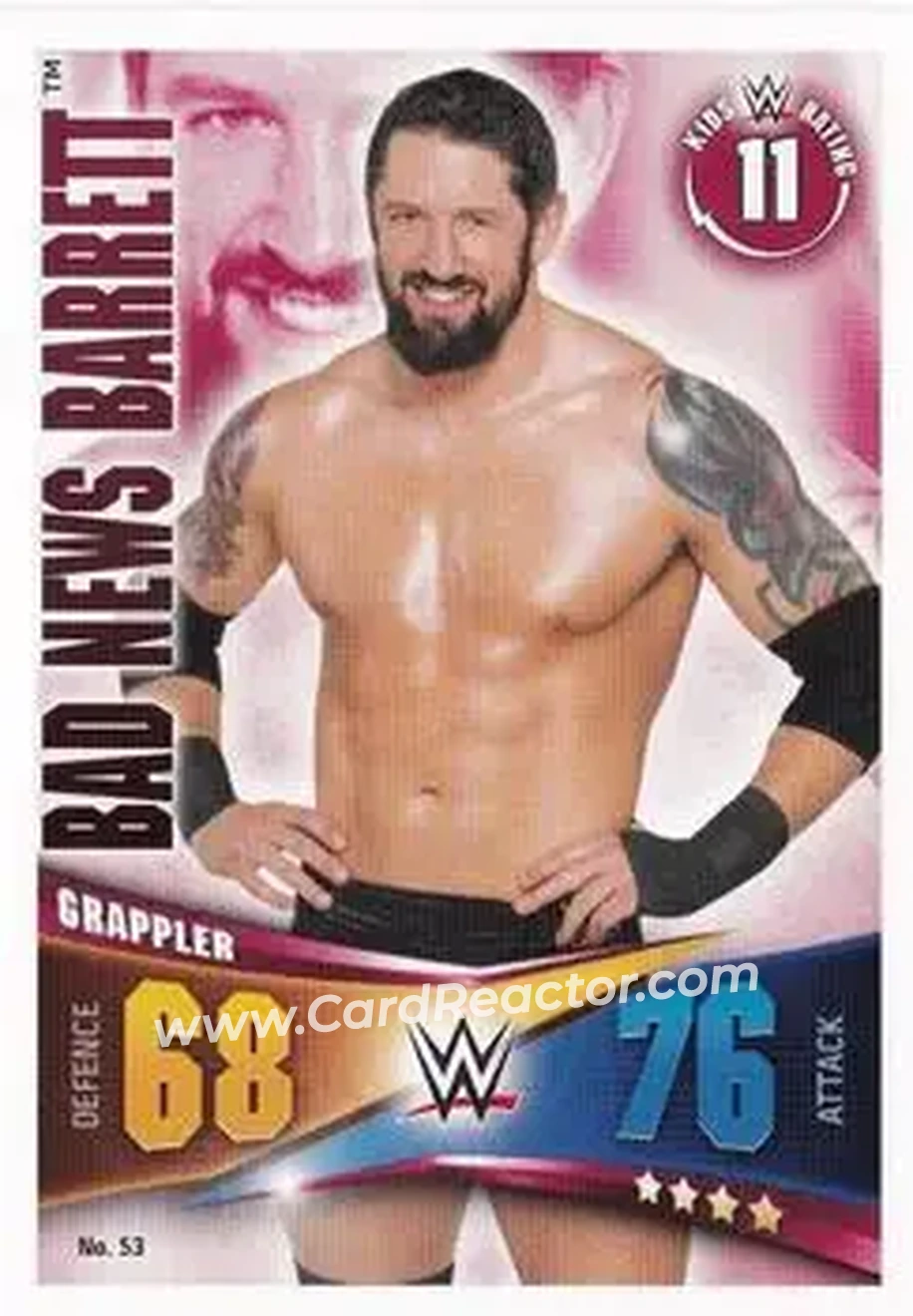2014 Topps Slam Attax Rivals #53 - Bad News Barrett - Front
