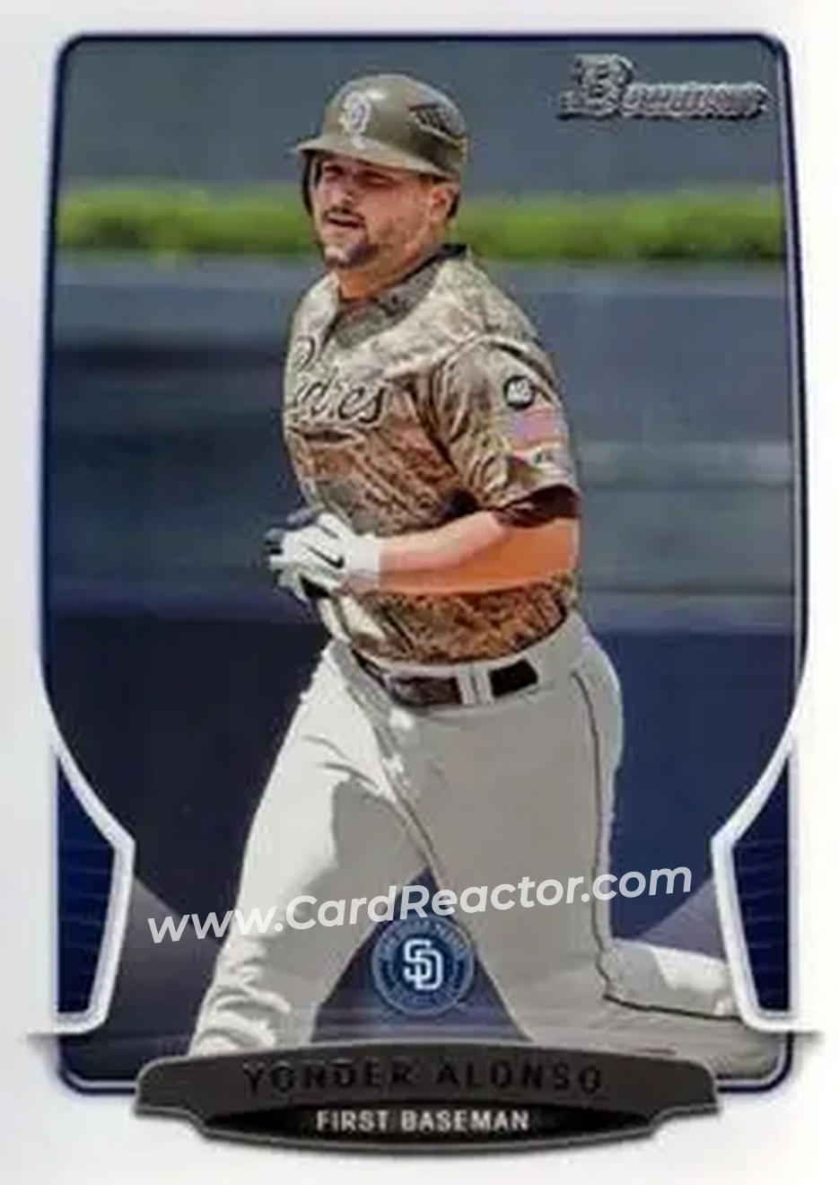 2013 Bowman #20 - Yonder Alonso - San Diego Padres - Front