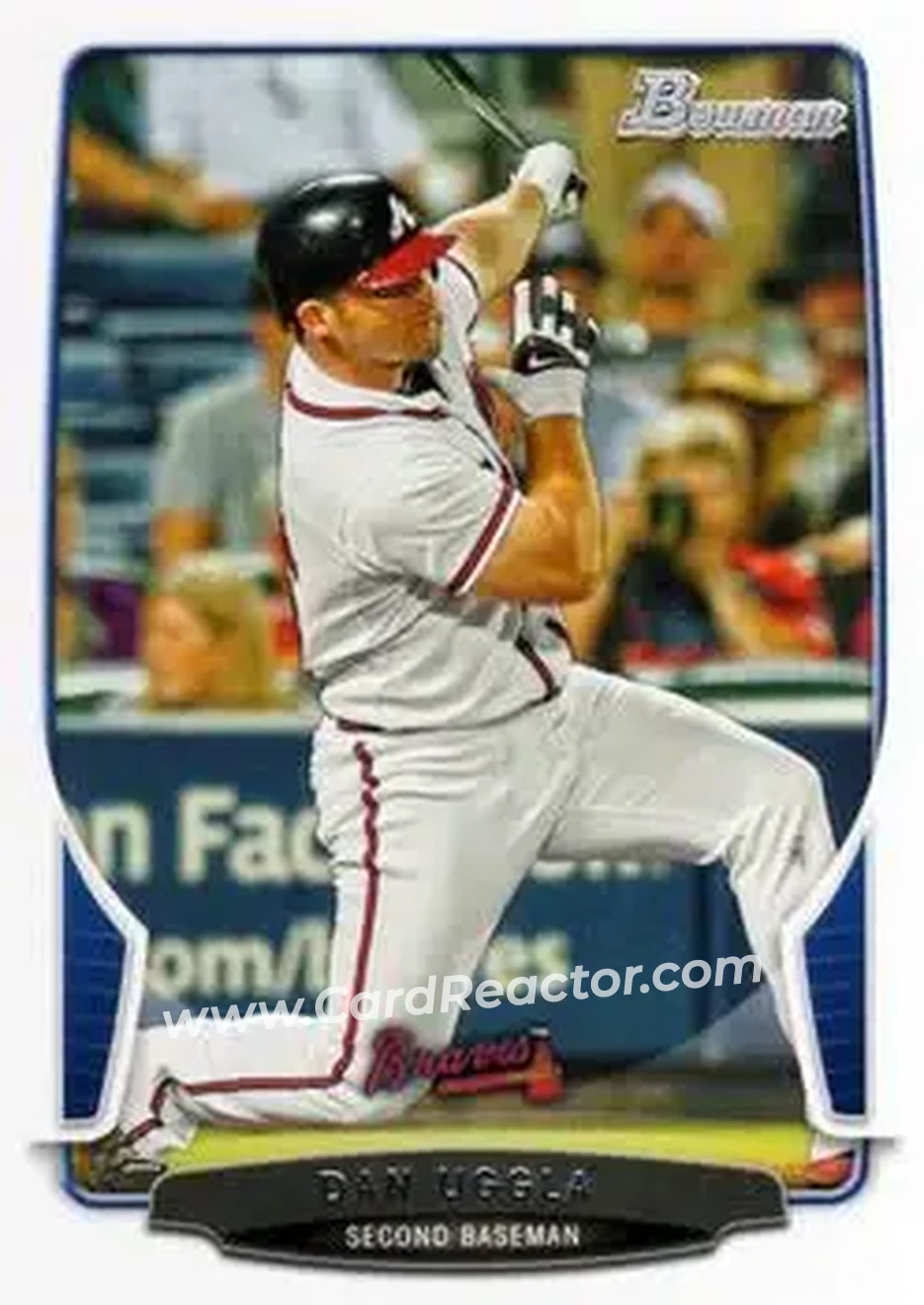 2013 Bowman #25 - Dan Uggla - Atlanta Braves - Front