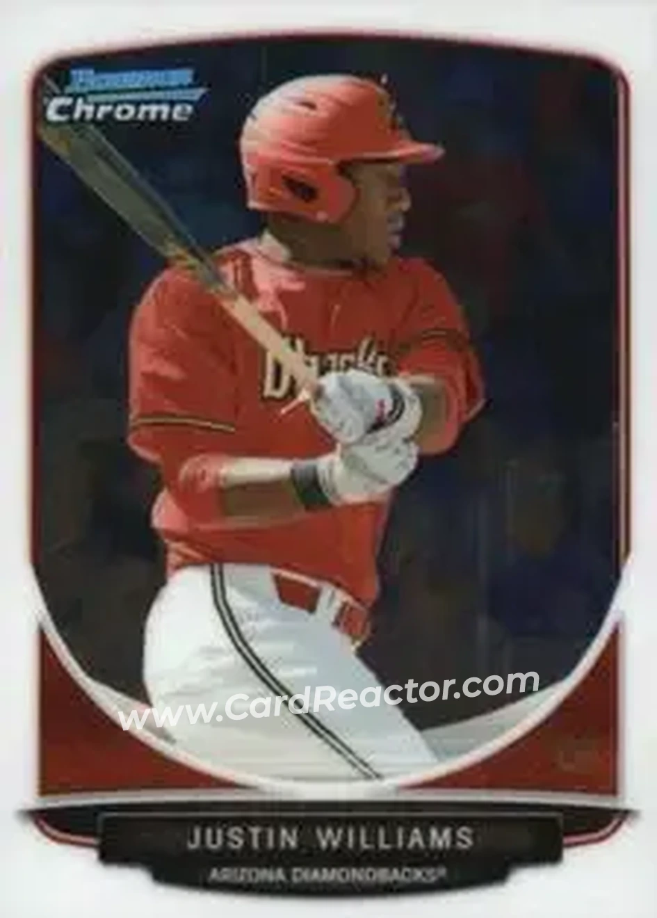 2013 Bowman Chrome Mini #3 - Justin Williams - Arizona Diamondbacks - Front